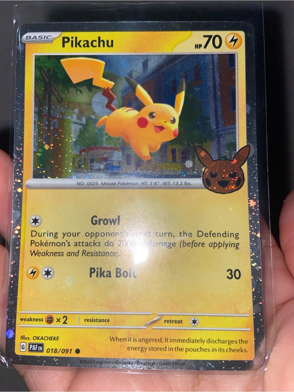 Pikachu (018/091) 2024 Trick or Trade BOOster Bundle